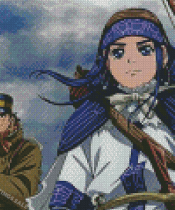 Saichi Sugimoto And Asirpa Golden Kamuy Diamond Painting