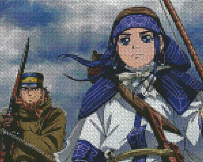 Saichi Sugimoto And Asirpa Golden Kamuy Diamond Painting