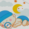 Sleeping Baby Boy Diamond Painting