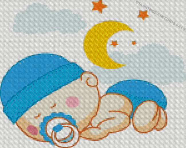 Sleeping Baby Boy Diamond Painting