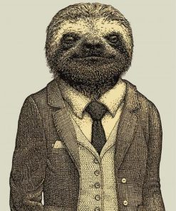 Sloth In Suit Diamond Painting