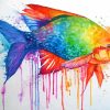 Splatter Colorful Fish Diamond Painting