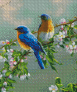 Spring Bluebirds Diamond Painting