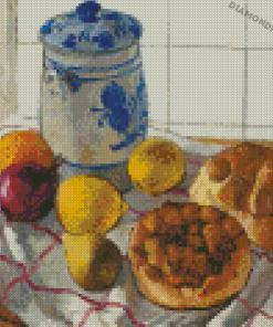 Still Life Bread And Fruit Diamond Painting