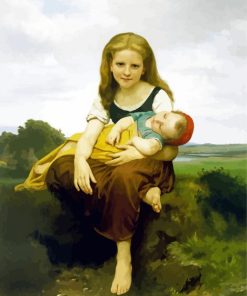 The Elder Sister William Adolphe Bouguereau Diamond Painting