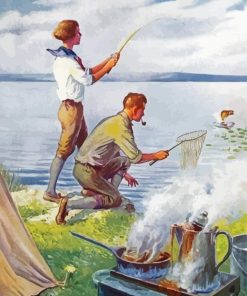 The Fishing Camp Art Diamond Painting