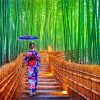 Walking In The Bamboo Forest Diamond Painting