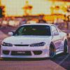 White Nissan Silvia S15 Diamond Painting