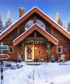 Winter House Diamond Painting