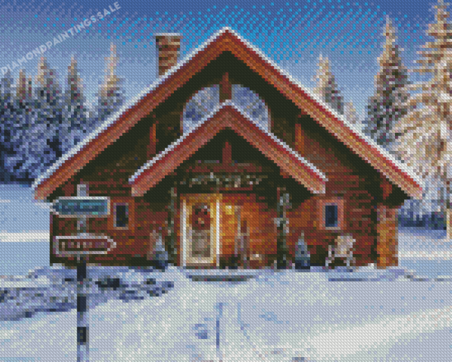 Winter House Diamond Painting