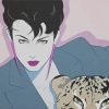 Woman With Cheetah By Patrick Nagel Diamond Painting
