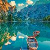 Wooden Boats In Lake Diamond Painting