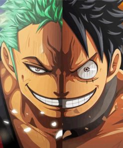 Zoro And Luffy Face Diamond Painting