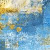 Abstract Art Yellow Gold Blue Diamond Painting