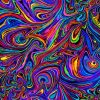 Abstract Bright Rainbow Swirl Diamond Painting