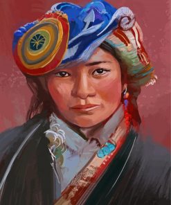 Abstract Tibet Girl Diamond Painting