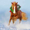 Aesthetic Christmas Horses Art Diamond Painting