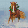 Aesthetic Christmas Horses Art Diamond Painting