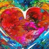 Aesthetic Colorful Heart Diamond Painting
