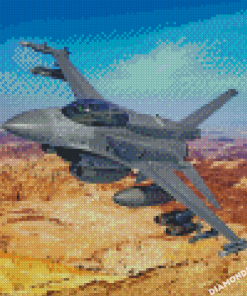 Aesthetic F 16 Fighting Falcon Diamond Painting