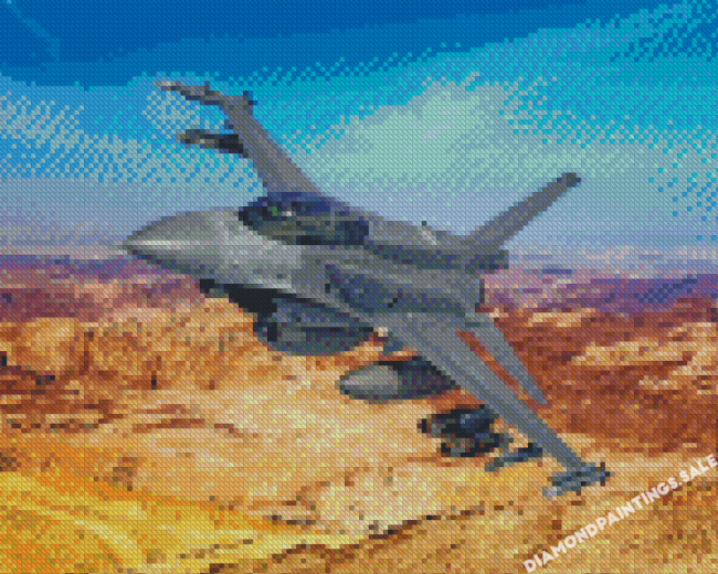 Aesthetic F 16 Fighting Falcon Diamond Painting