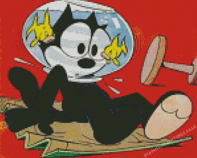 Aesthetic Felix The Cat Art Diamond Painting