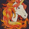 Aesthetic Fire Unicorn Art Diamond Painting