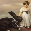 Aesthetic Girl With Rabbits Diamond Painting