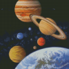 Aesthetic Space And Planets Diamond Painting