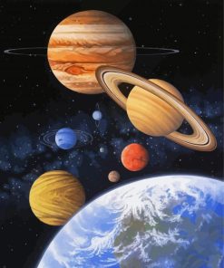 Aesthetic Space And Planets Diamond Painting