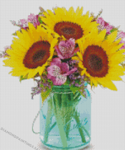 Aesthetic Sunflower In Jar Diamond Painting