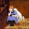 Aesthetic Victorian Girl And Dog Diamond Painting