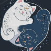 Aesthetic Yin Yang Cats Diamond Painting