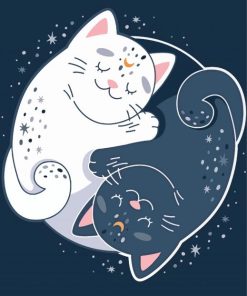 Aesthetic Yin Yang Cats Diamond Painting