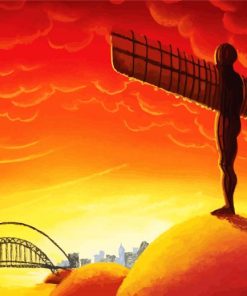 Aesthetic Angel Of The North Diamond Painting