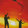 Aesthetic Flying Kite Silhouette Diamond Painting