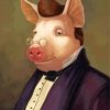 Aesthetic Pig Man Diamond Painting