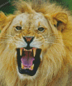 Aesthetic Roaring Lion Diamond Painting