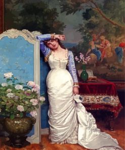 Auguste Toulmouche Young Woman In An Interior Diamond Painting