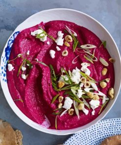 Beet Dip With Goat Cheese And Hazelnuts Diamond Painting