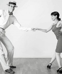 Black And White Swing Dancers Diamond Painting