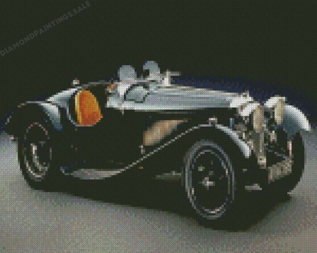 Black Jaguar Classic Car Diamond Painting