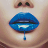 Blue Lips Diamond Painting