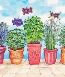 Herb Plant Pots Diamond Painting