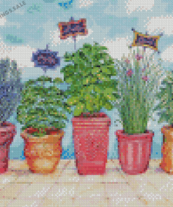 Herb Plant Pots Diamond Painting