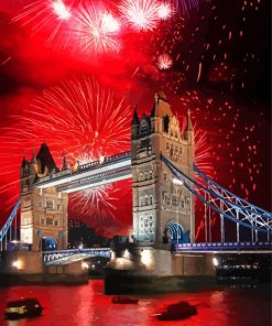 London Bridge Fireworks Diamond Painting