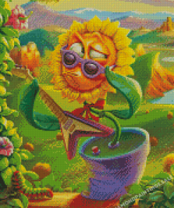 Musician Sunflower Diamond Painting