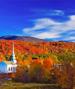 New England In The Fall Autumn Diamond Painting