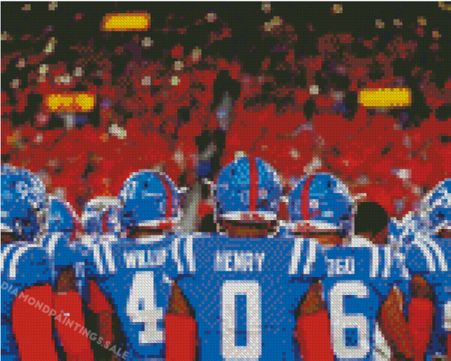 Ole Miss Football Team Diamond Painting