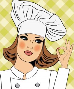 Professional Girl Chef Diamond Painting